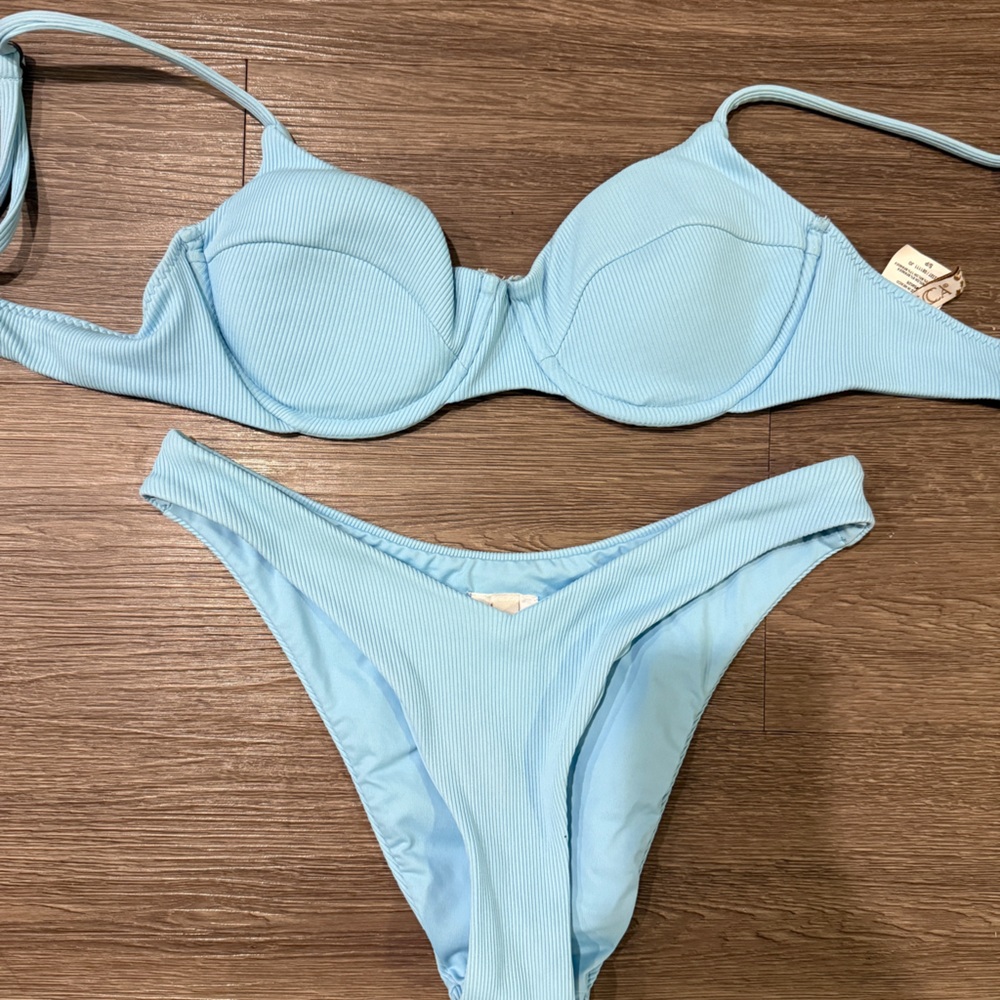 Becca Underwire Light Blue Bikini Set